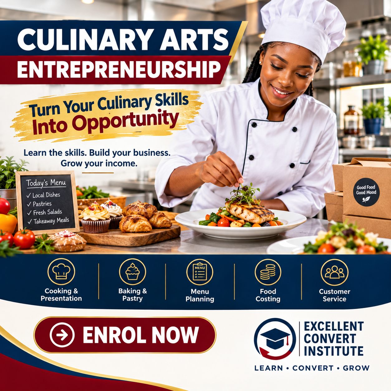 Culinary Arts Entrepreneurship Poster