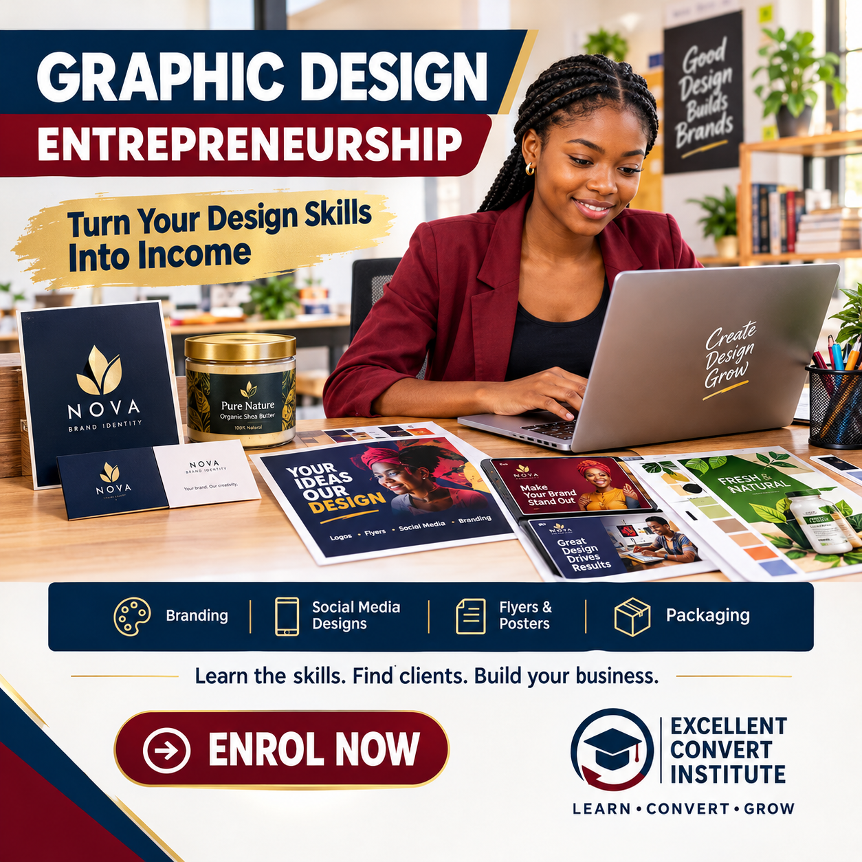 Graphic Design Entrepreneurship Poster